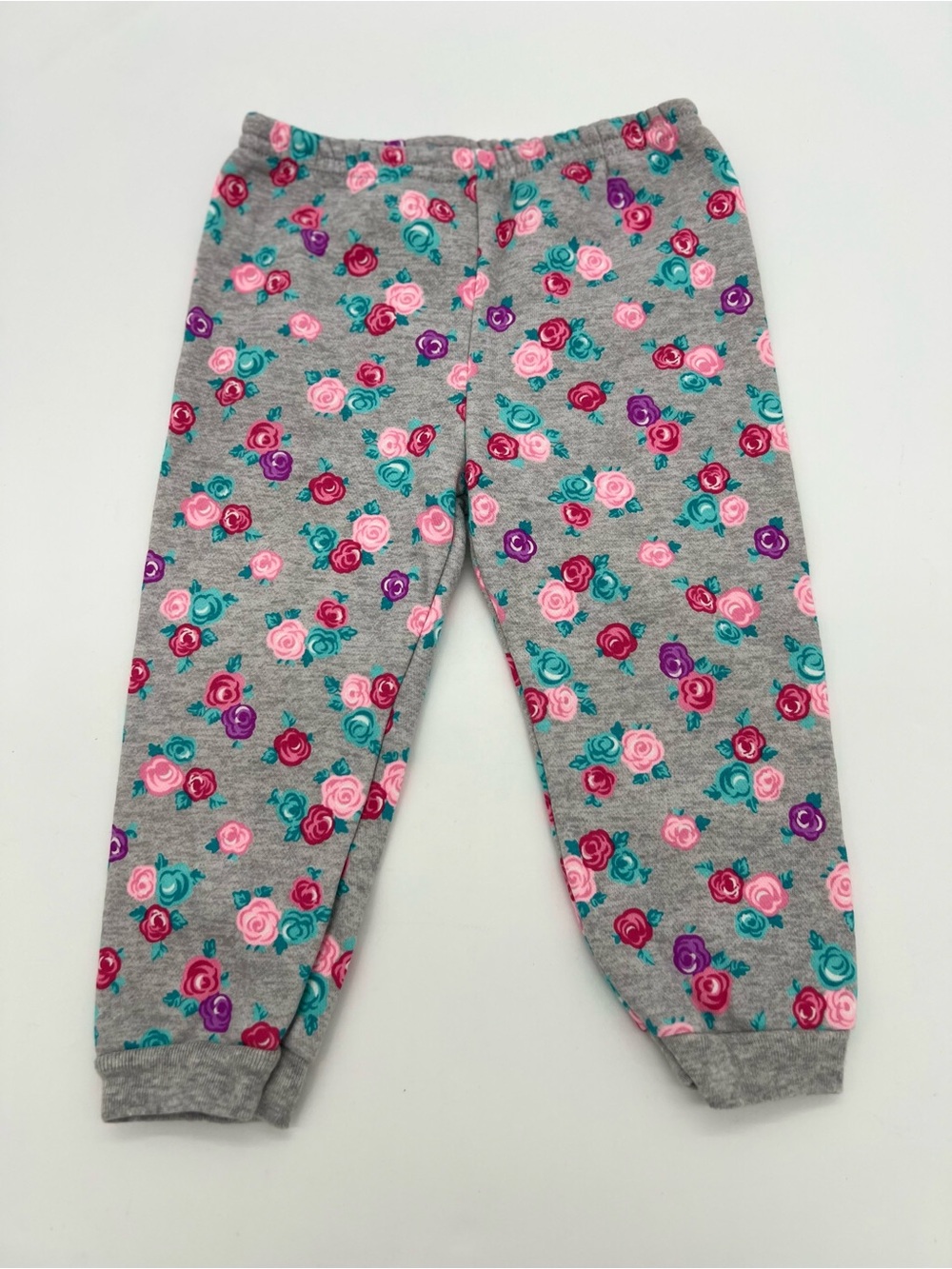Baby Girl Multicolor Floral Fleece Pants 24M